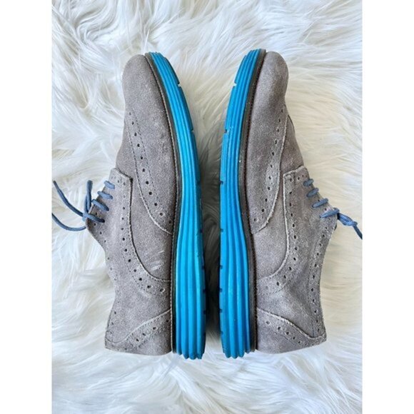 Vito Rossi Suede Gray Leather Oxfords Shoes 7 - Picture 5 of 6